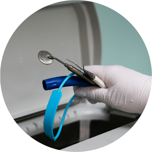 Dentist using QIP accredited and certified tools